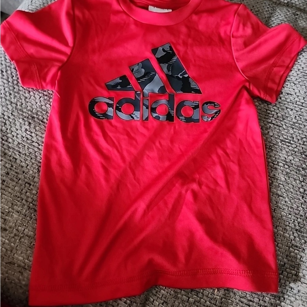 Adidas Kids Red Short Sleeve Tee 3T